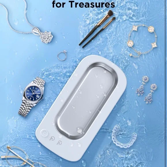 Sleek White Ultrasonic Jewelry Cleaner - Picture 5 of 9